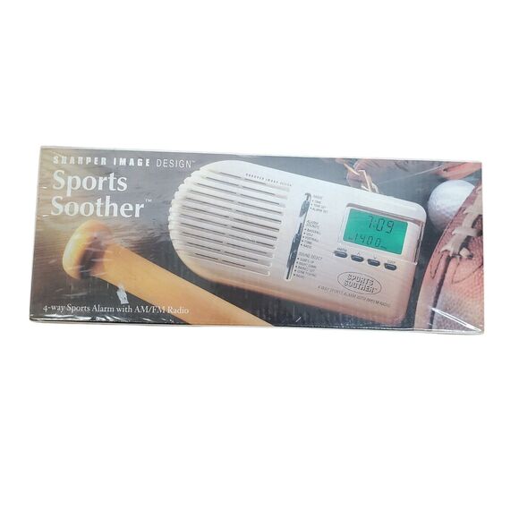 NIB Sports Soother 4 way Alarm with AM/FM Radio Sharper Image Design Home Travel - Picture 5 of 12